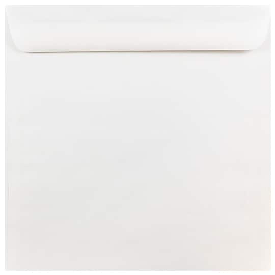 JAM Paper 10" x 10" Large White Square Invitation Envelopes